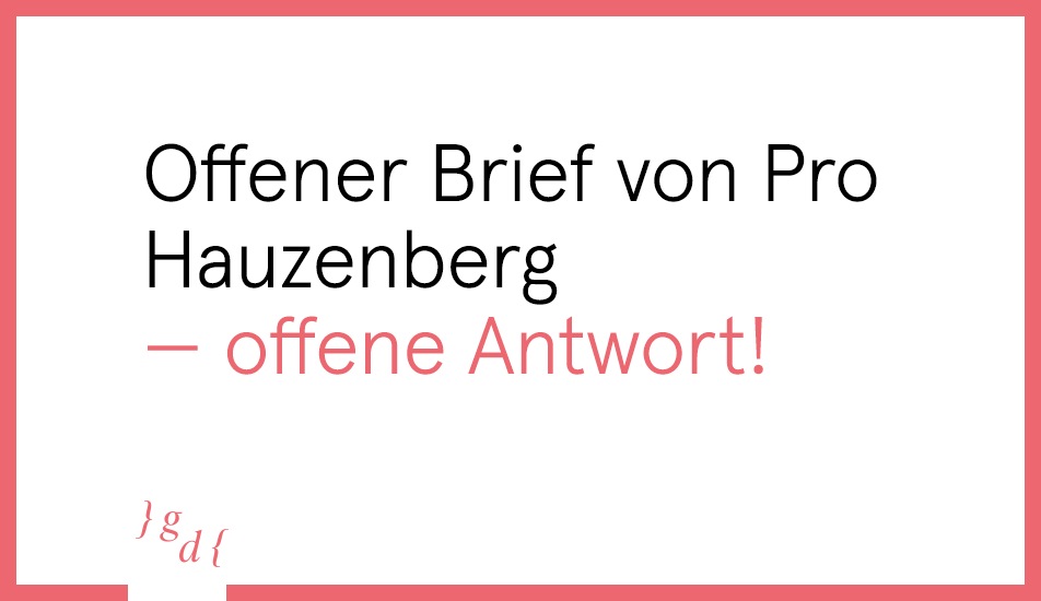 Offener Brief von Pro Hauzenberg — offene Antwort!